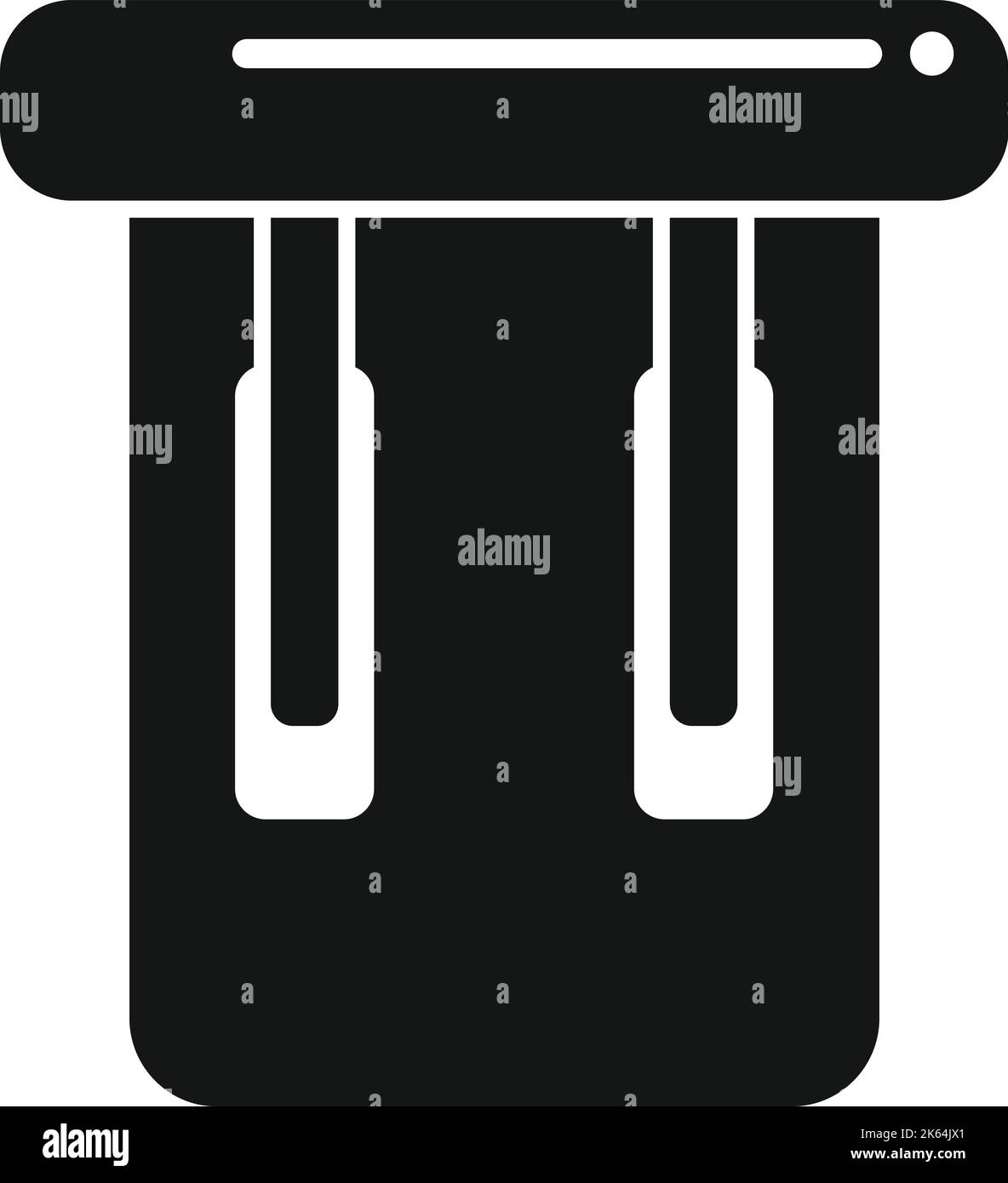 Icona di controllo scheda vettore semplice. Business center. Sicurezza video Illustrazione Vettoriale