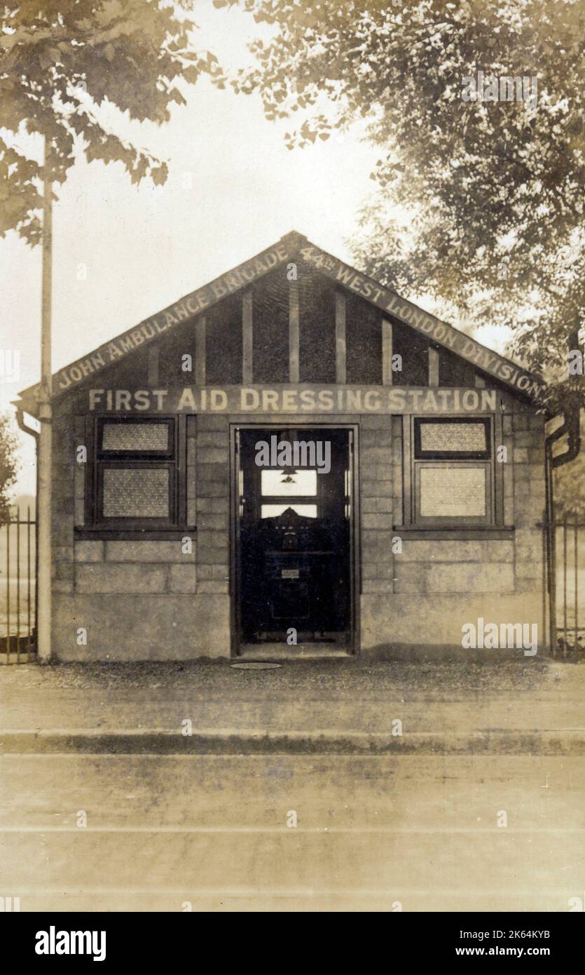 St John's Ambulance Brigade - 44th West London Division - Bedford Park, West Croydon - First Aid Dressing Station. Foto Stock
