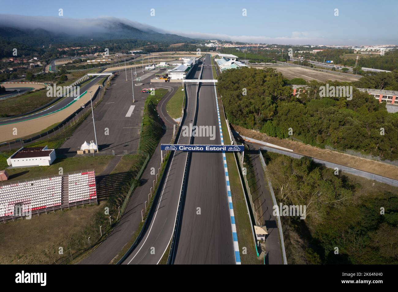 Veduta aerea dell'Autodromo Fernanda Pires da Silva, conosciuto come Autodromo do Estoril. La pista è lunga 4,36 km Foto Stock