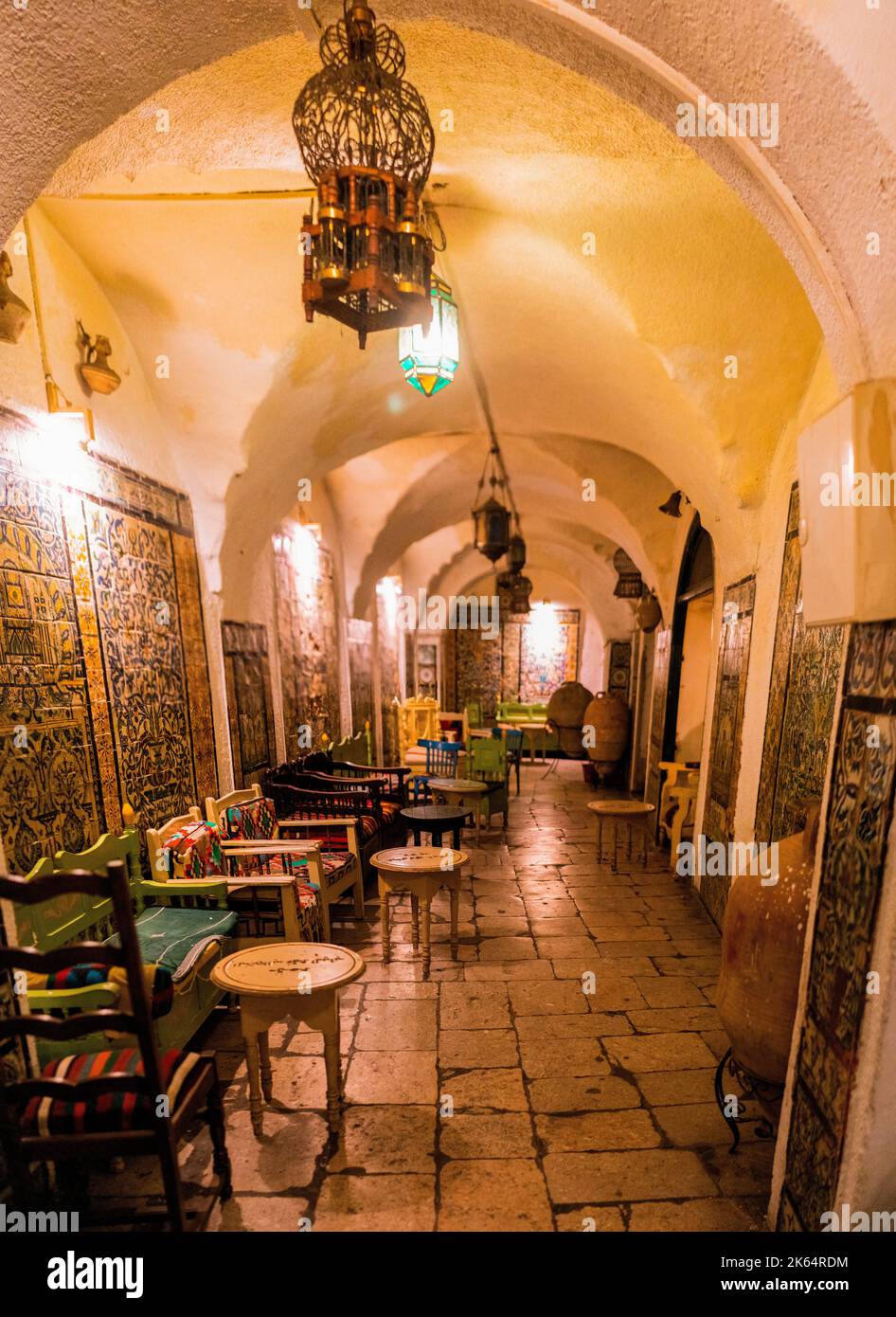 Tunisi Cafe Foto Stock