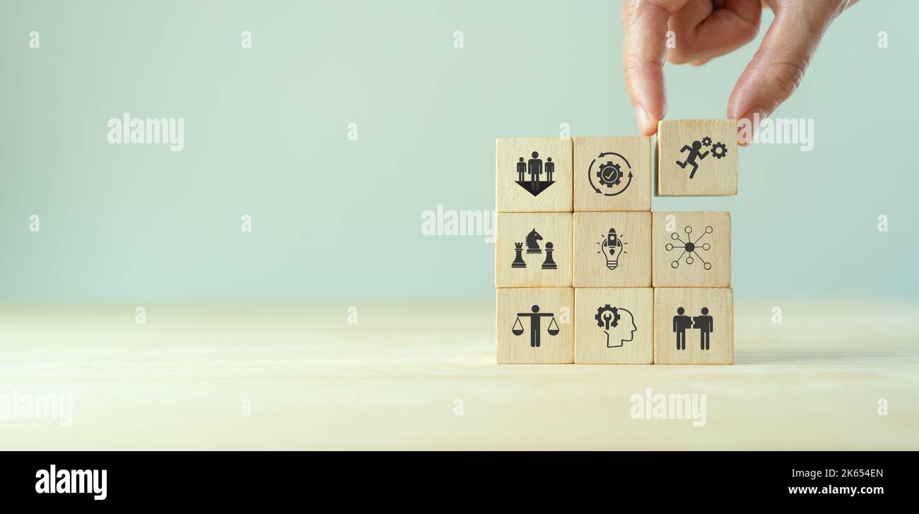 Resilienza aziendale per un concetto di crescita sostenibile e inclusiva. La capacità di affrontare le avversità, adattarsi continuamente e accelerare le perturbazioni, cr Foto Stock