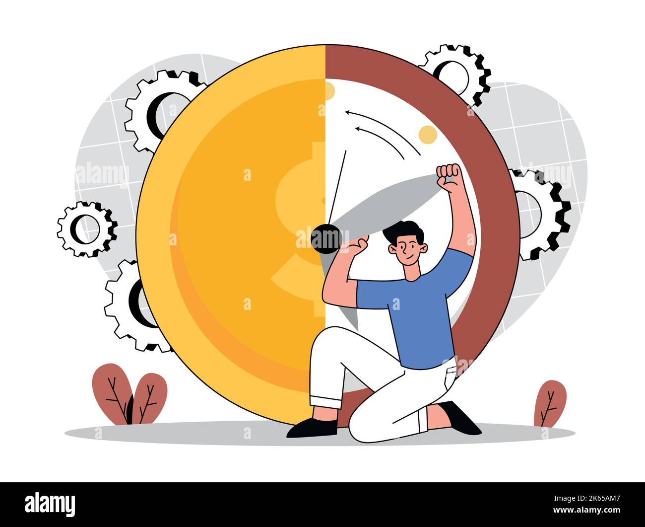 Concetto di tempo denaro Illustrazione Vettoriale