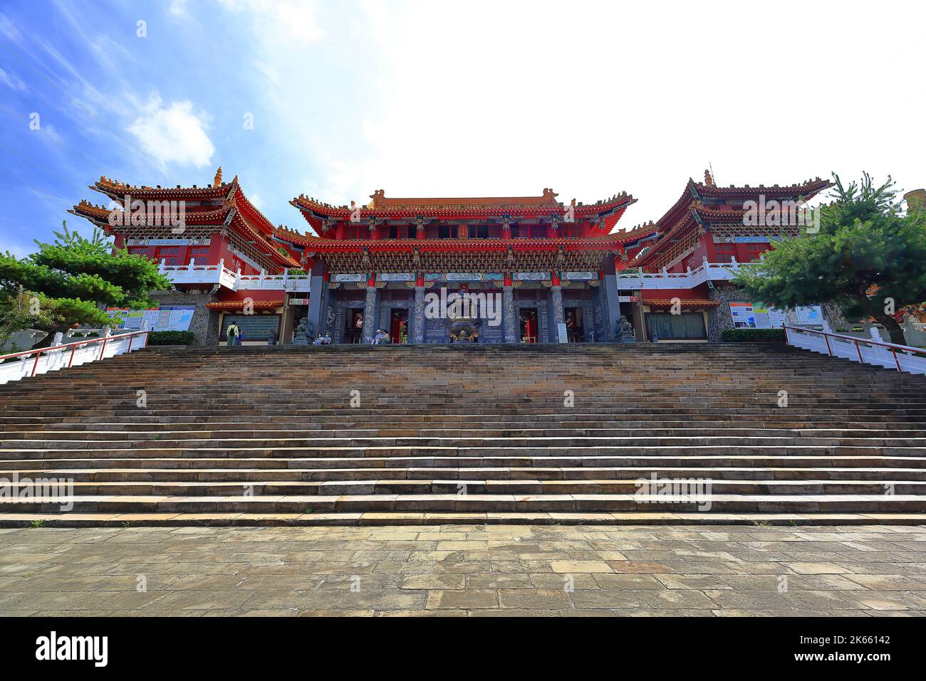 Tempio di Wenwu situato nella Sun Moon Lake National Scenic Area, Yuchi Township, Nantou County, Taiwan Foto Stock