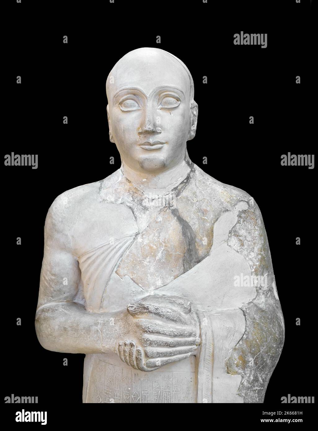 Statua della Gudea nel Museo dell'Antico Oriente, Istanbul. Foto Stock