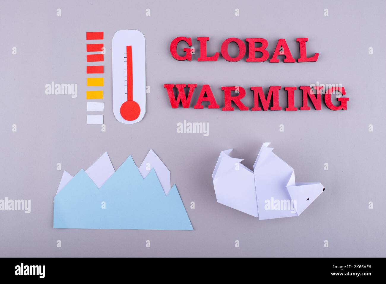 Il concetto di riscaldamento globale e cambiamento climatico Foto Stock