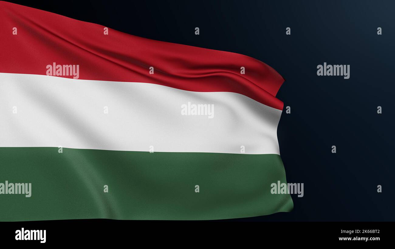 bandiera ungheria simbolo nazionale tricolore di budapest Foto Stock