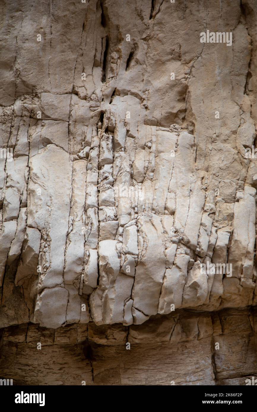 Struttura astratta della natura. Superficie rocciosa o montagna Beige. Sfondo materiale naturale. Sfondo arrampicata su roccia, spazio copia Foto Stock