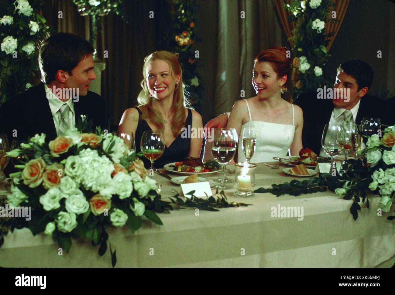 Il Seann William Scott, gennaio JONES, Alyson Hannigan, Jason Biggs, AMERICAN WEDDING, 2003 Foto Stock