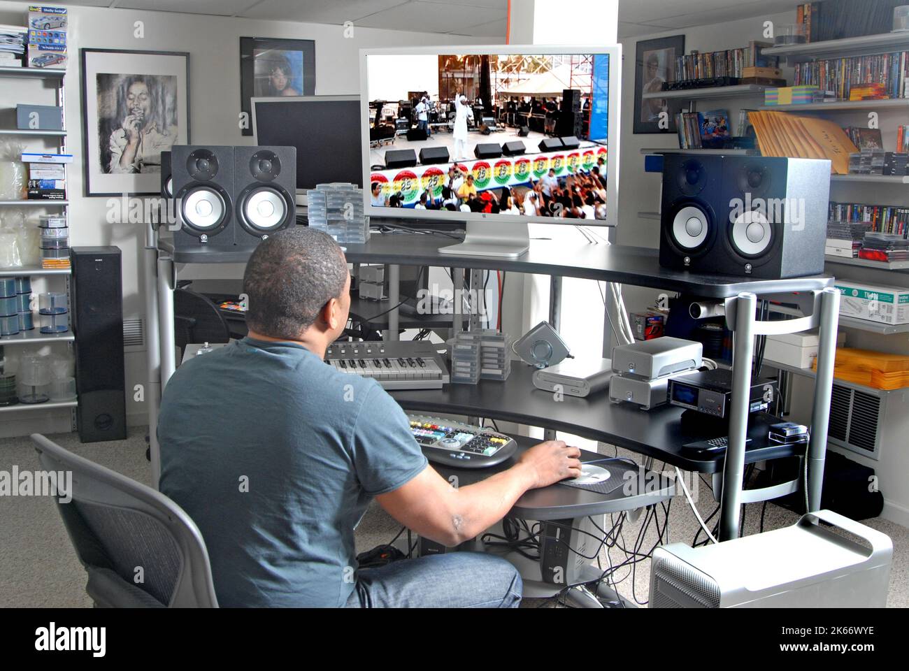 Editor video TV Foto Stock