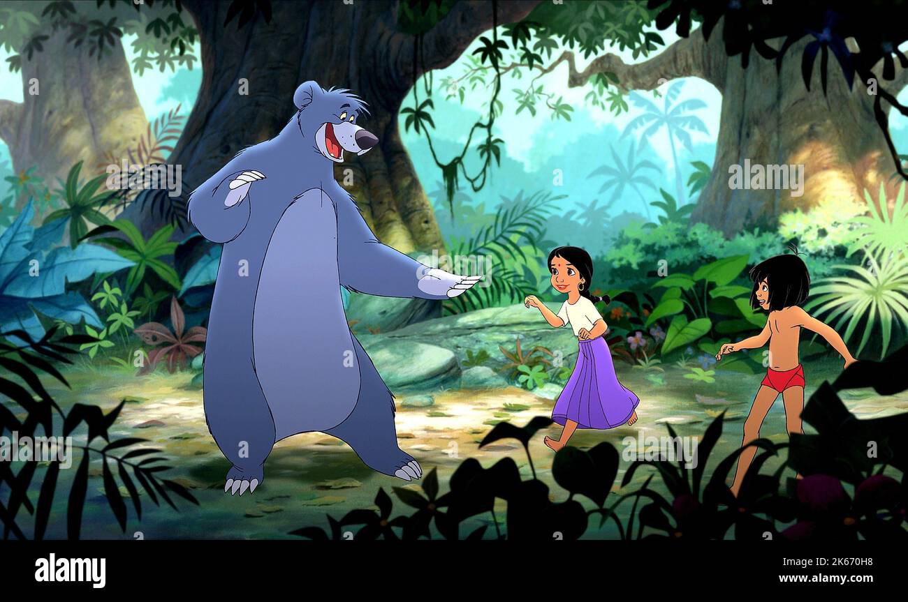 BALOO,SHANTI,MOWGLI, IL LIBRO DELLA GIUNGLA 2, 2003 Foto Stock