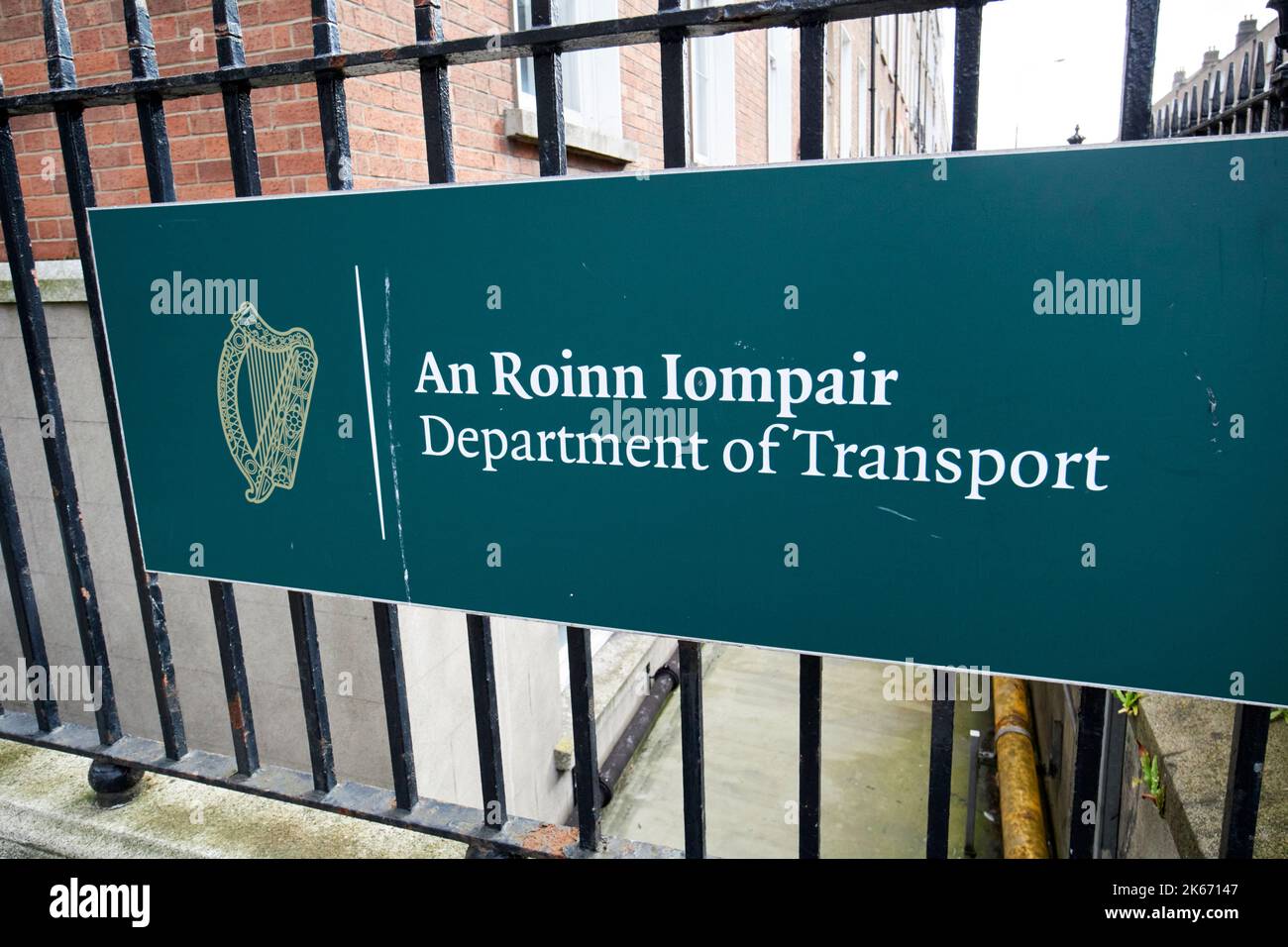 dipartimento dei trasporti leeson lane dublino repubblica d'irlanda Foto Stock