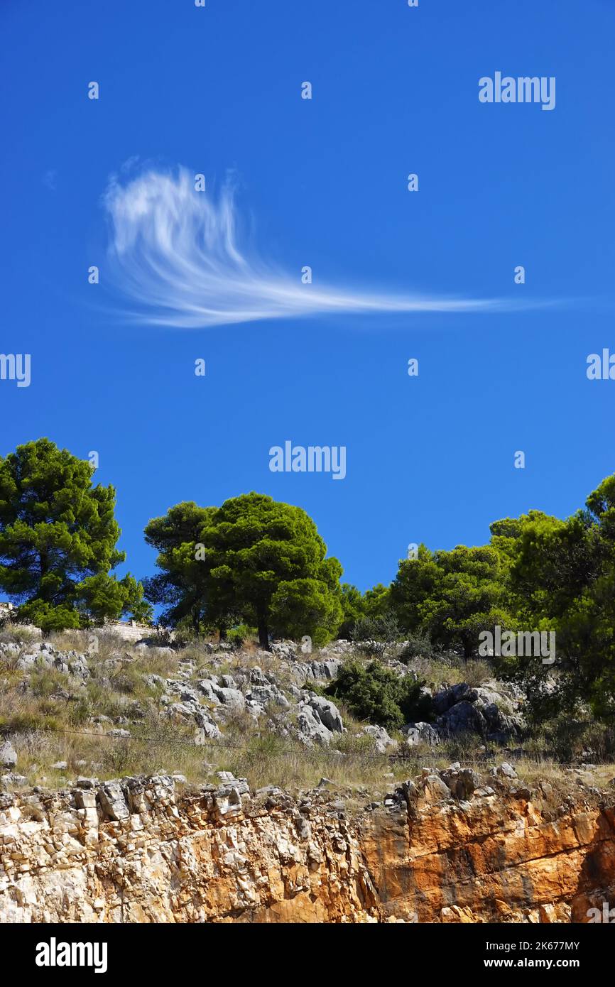 Piccola nube, Saranda, Repubblica di Albania Foto Stock
