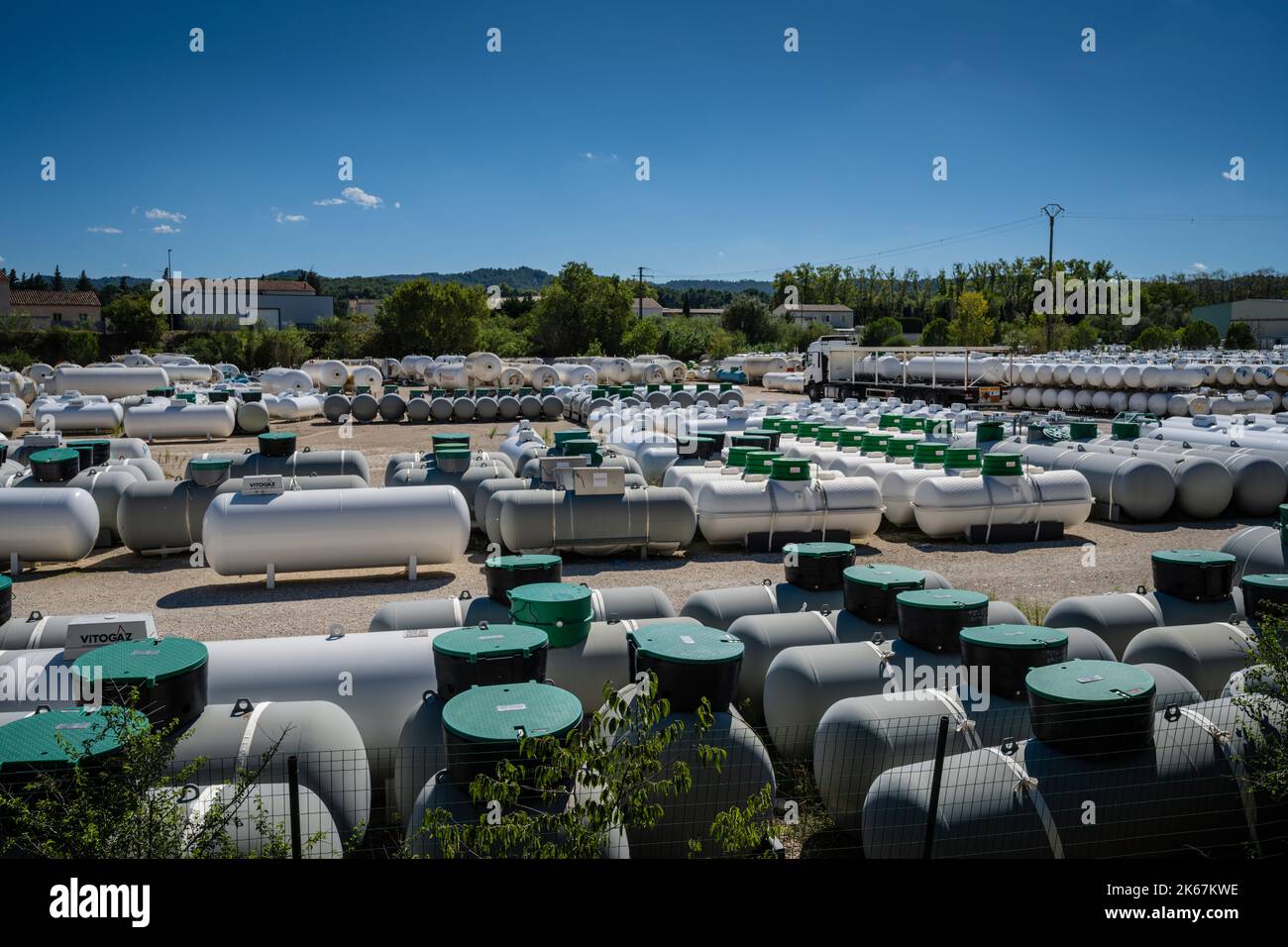 CHEMET gli Services, vicino a Saint-Rémy-de-Provence, Francia. Foto Stock