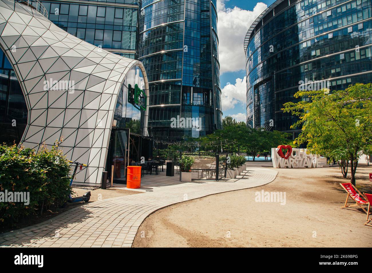 ristorante creativo, architettura futuristica moderna Foto Stock