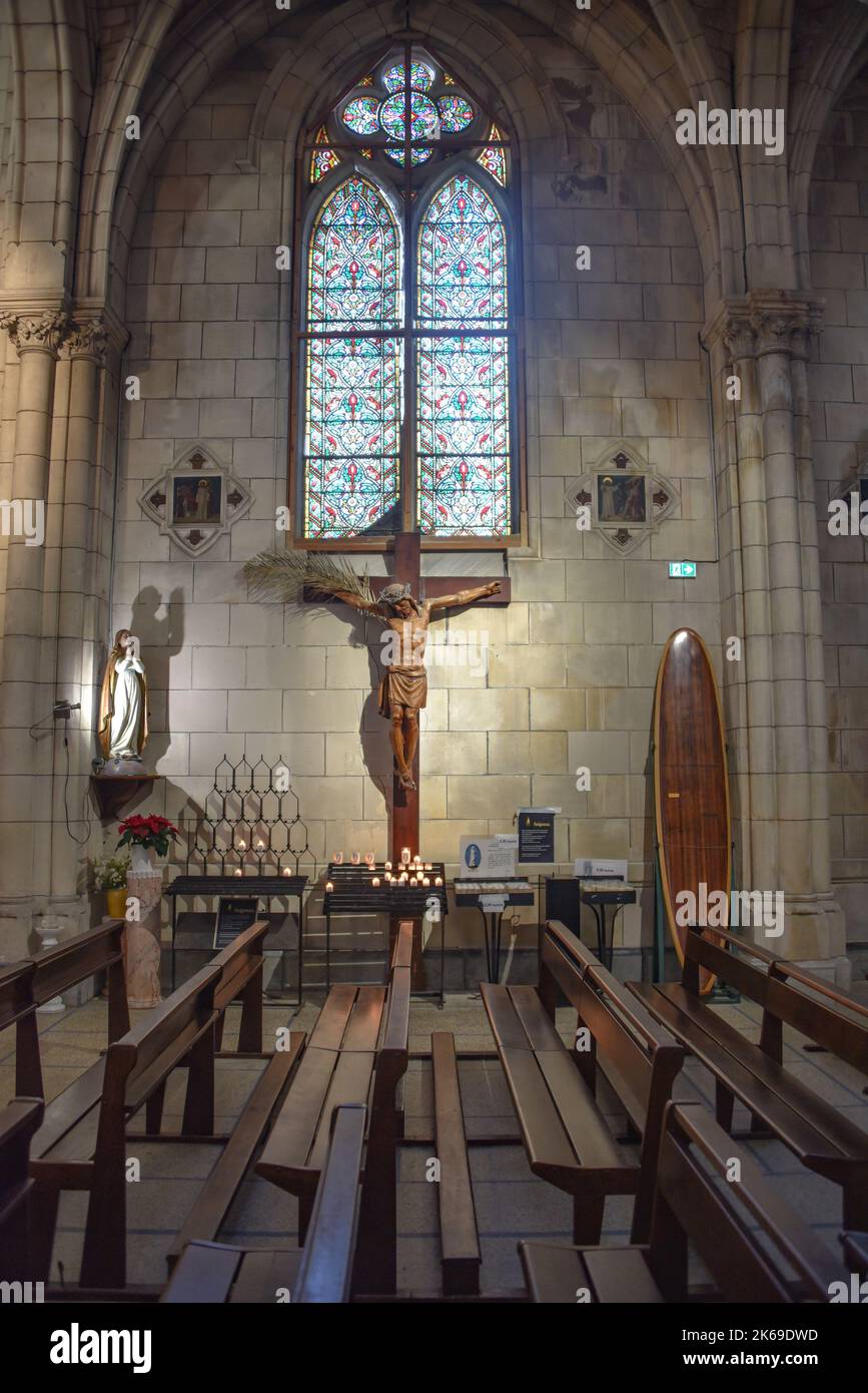 Biarritz, Francia - 15 Gen, 2022: Chiesa Sainte-Eugenie di Biarritz Foto Stock