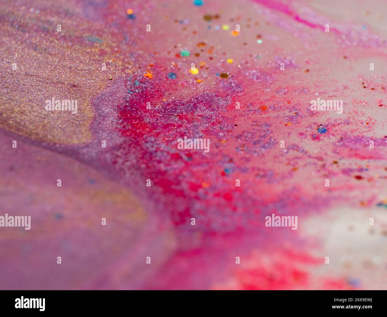 arte creativa processo di pittura di magia fluida Foto Stock