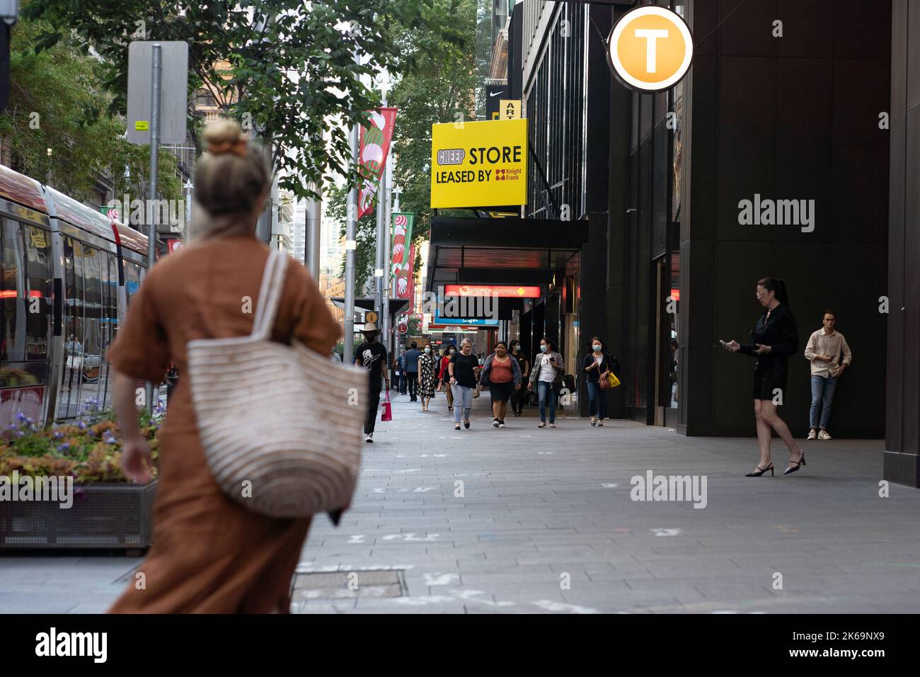 Sydney CBD Venerdì sera Foto Stock