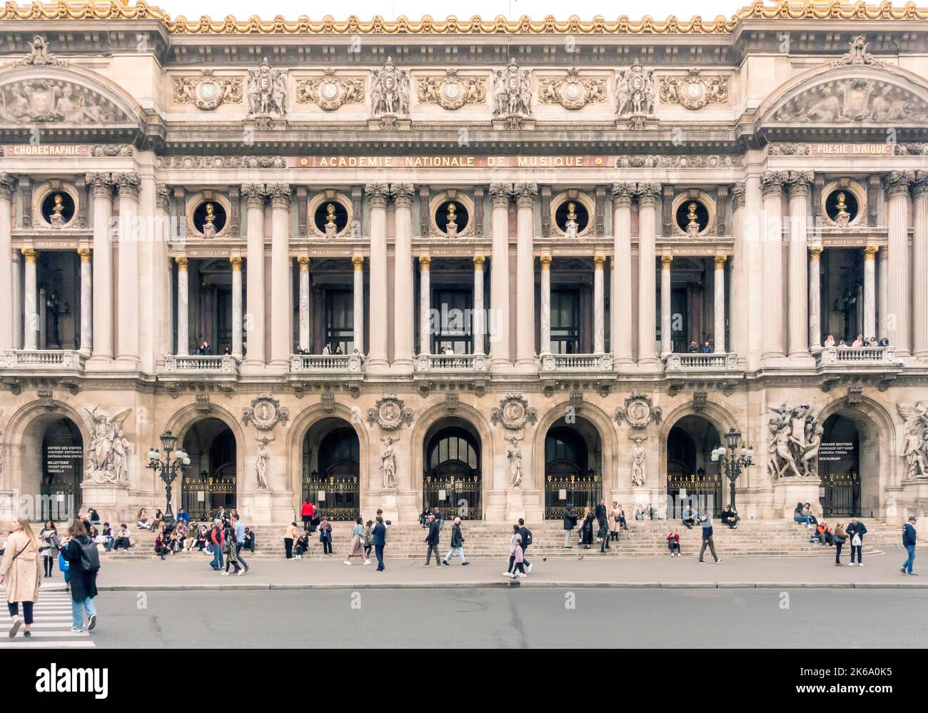 Facciata esterna di Palais Garnier, Opera House, Parigi, Francia Foto Stock