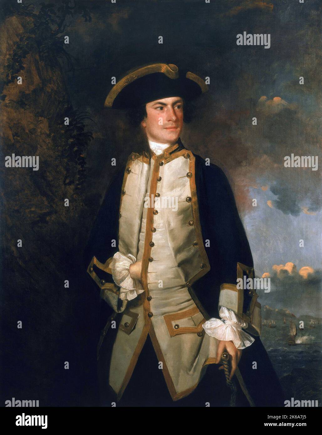 Dipinto del 18th ° secolo di Augusto Keppel, 1749. Foto Stock