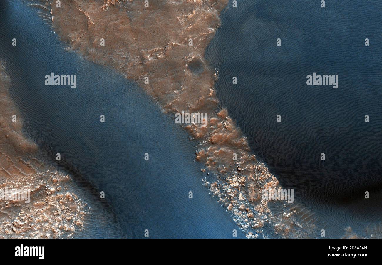 Le dune nel cratere Wirtz di Marte. Foto Stock