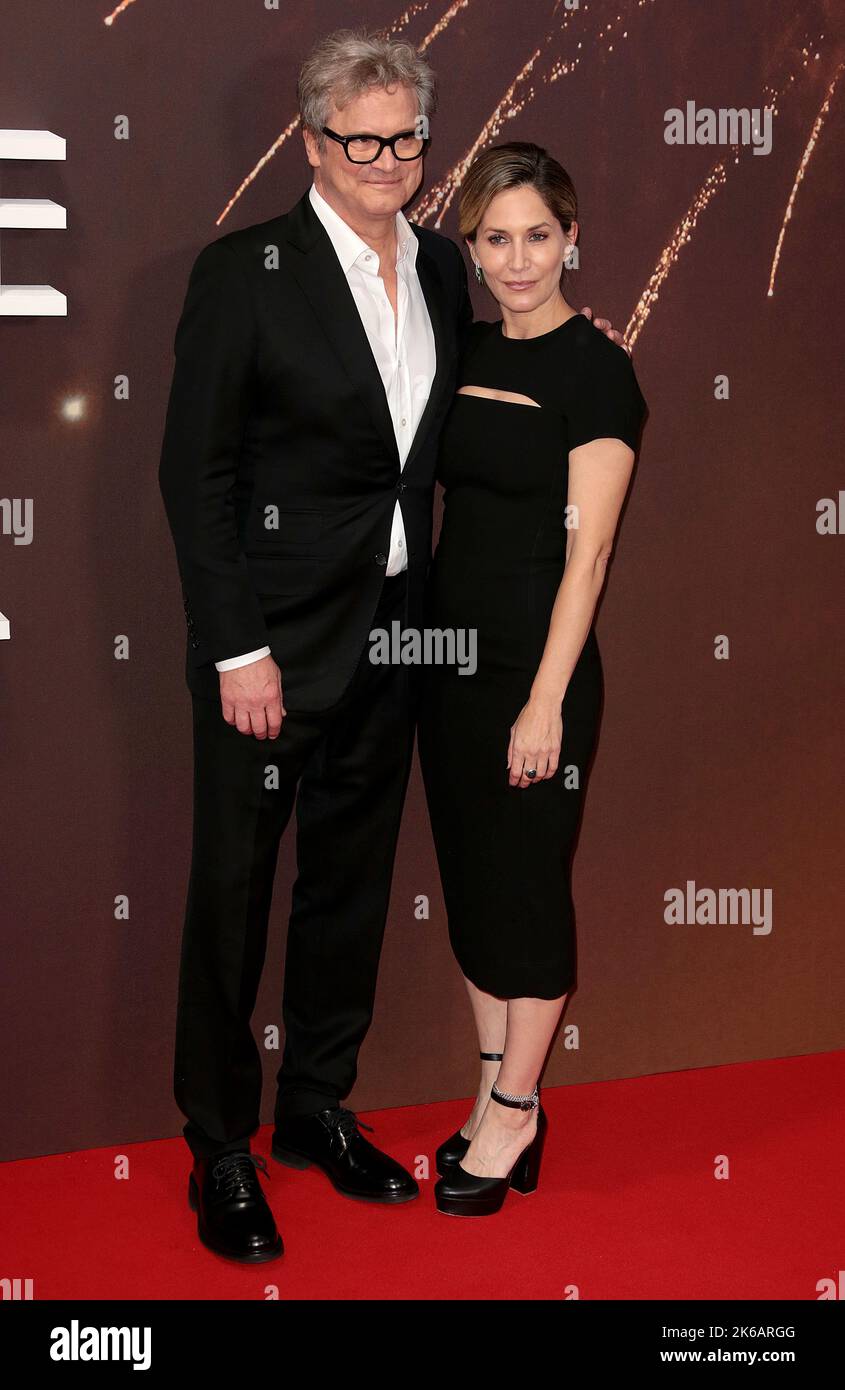 12 ottobre 2022 - Londra, Inghilterra, Regno Unito - Colin Firth e Maggie Cohn partecipano al 66th° BFI London Film Festival American Express Gala - Empire of Light Europ Foto Stock