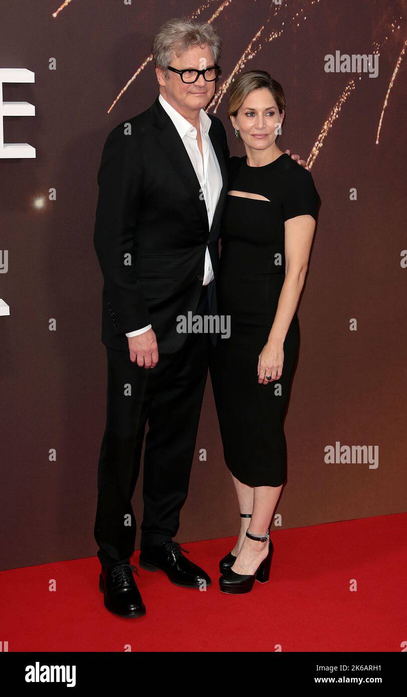 12 ottobre 2022 - Londra, Inghilterra, Regno Unito - Colin Firth e Maggie Cohn partecipano al 66th° BFI London Film Festival American Express Gala - Empire of Light Europ Foto Stock