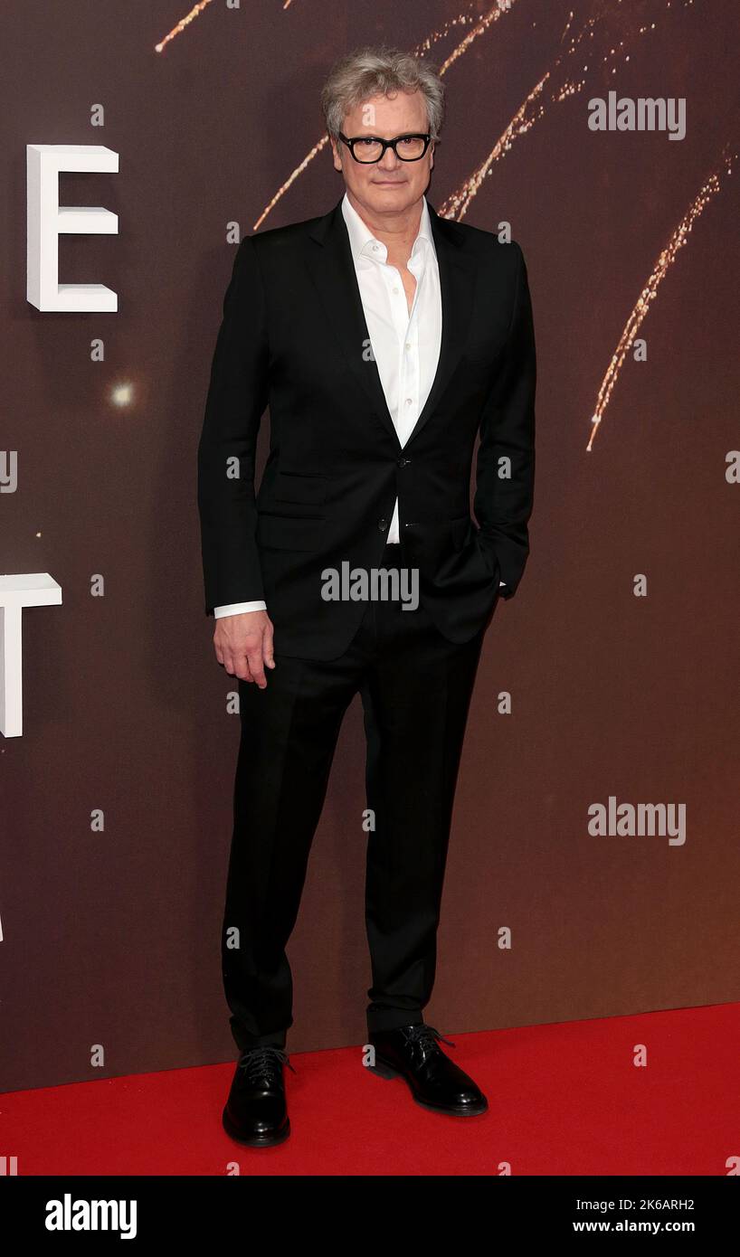 12 ottobre 2022 - Londra, Inghilterra, Regno Unito - Colin Firth partecipa al 66th° BFI London Film Festival American Express Gala - Empire of Light European Premiere Foto Stock