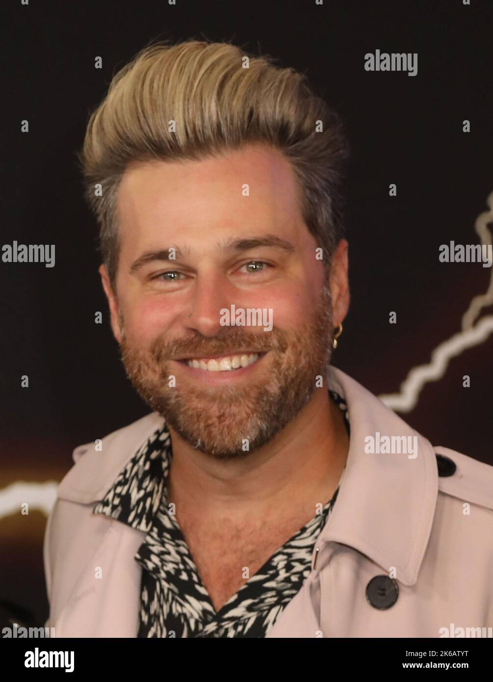 12 ottobre 2022, New York City, New York, USA: Il cantante RYAN CABRERA partecipa alla prima mondiale di â˜Black Adamâ che si tiene presso i teatri AMC Empire 25 di Times Square. (Credit Image: © Nancy Kaszerman/ZUMA Press Wire) Foto Stock