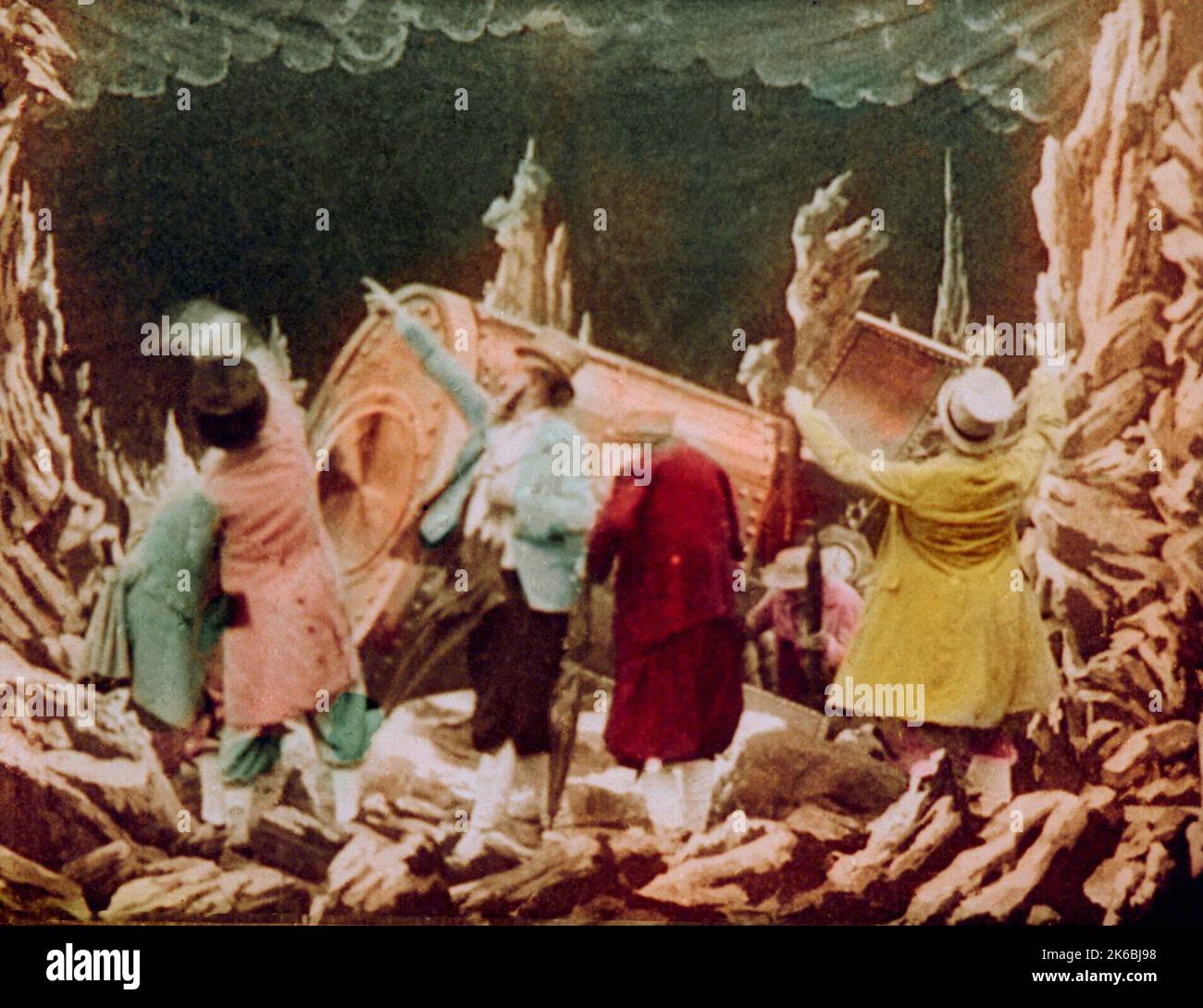 VOYAGE TO THE MOON (1902) -titolo originale: LE VOYAGE DANS LA LUNE-, regia di GEORGES MELIES. Credito: MELIES / Album Foto Stock