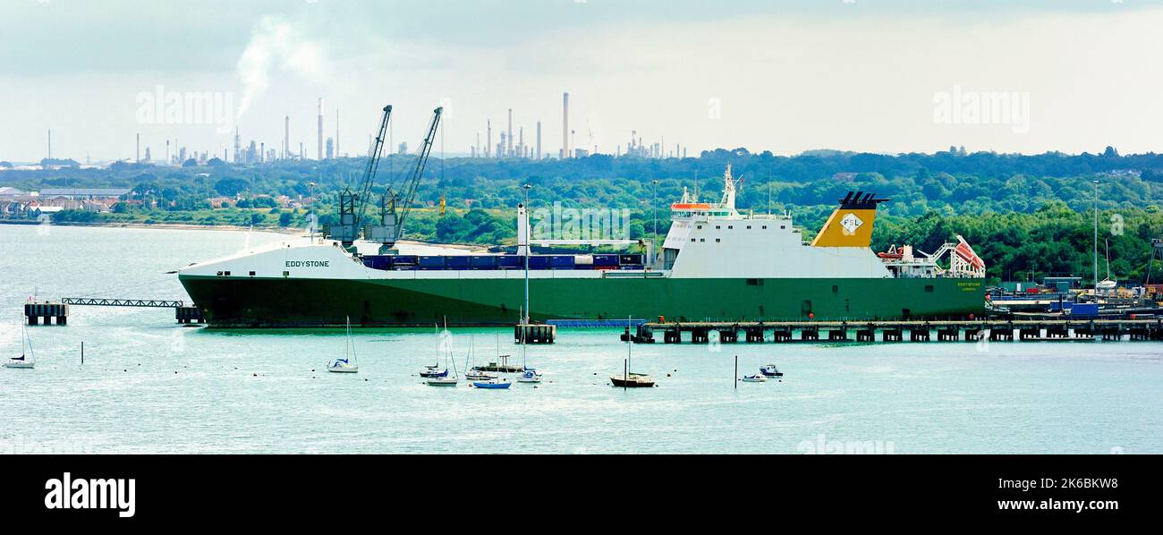 Southampton, Inghilterra - 3rd agosto 2021: Nave da carico Eddystone nel porto di Southampton Foto Stock