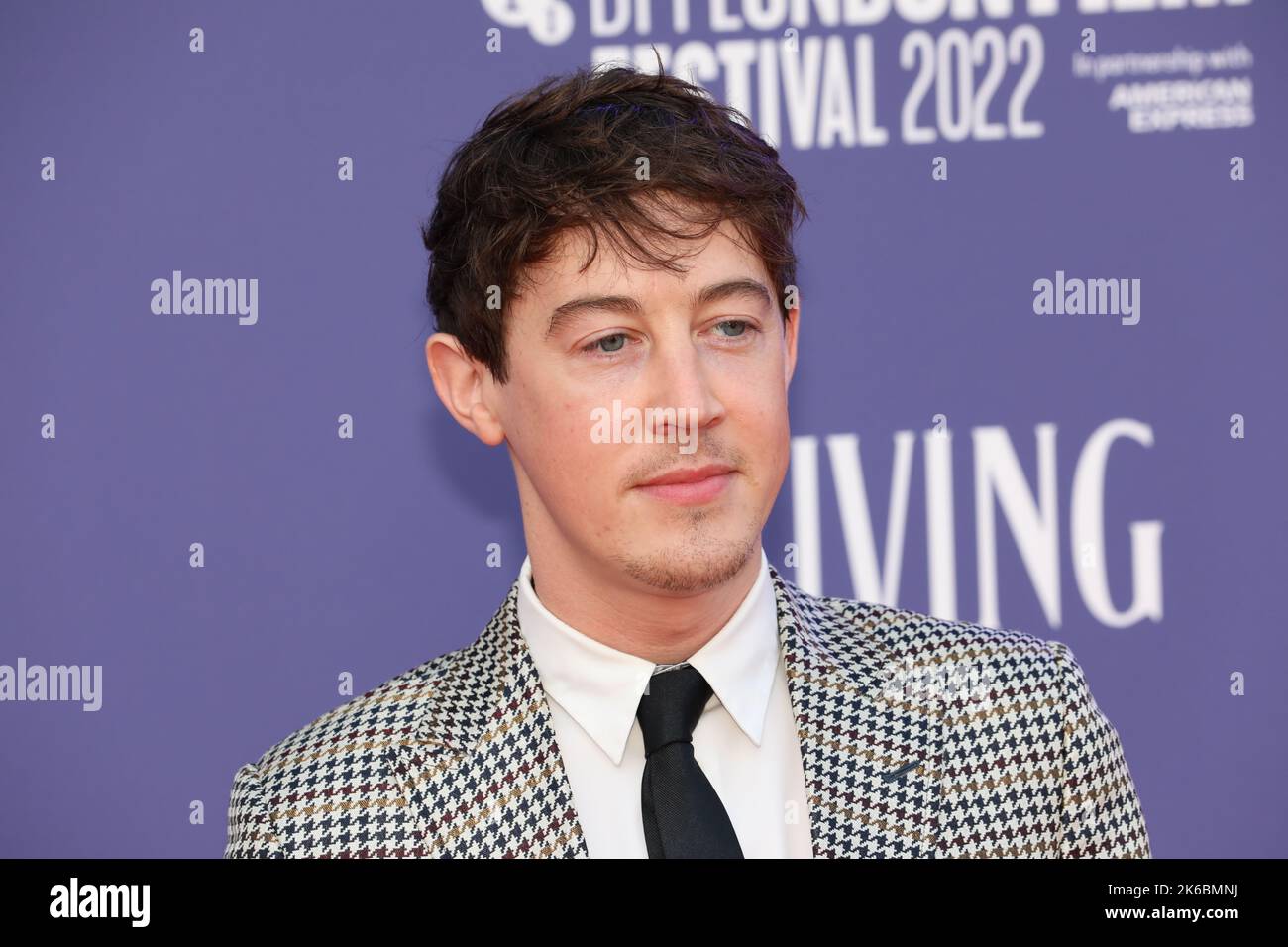 Alex Sharp partecipa alla prima 'Living' al BFI London Film Festival 66th Foto Stock