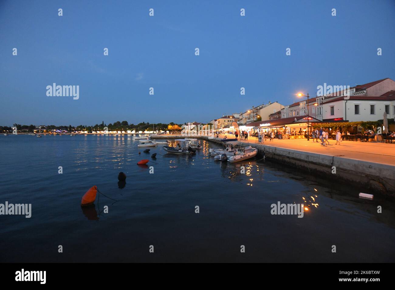 Riva Umag, Croazia Foto Stock