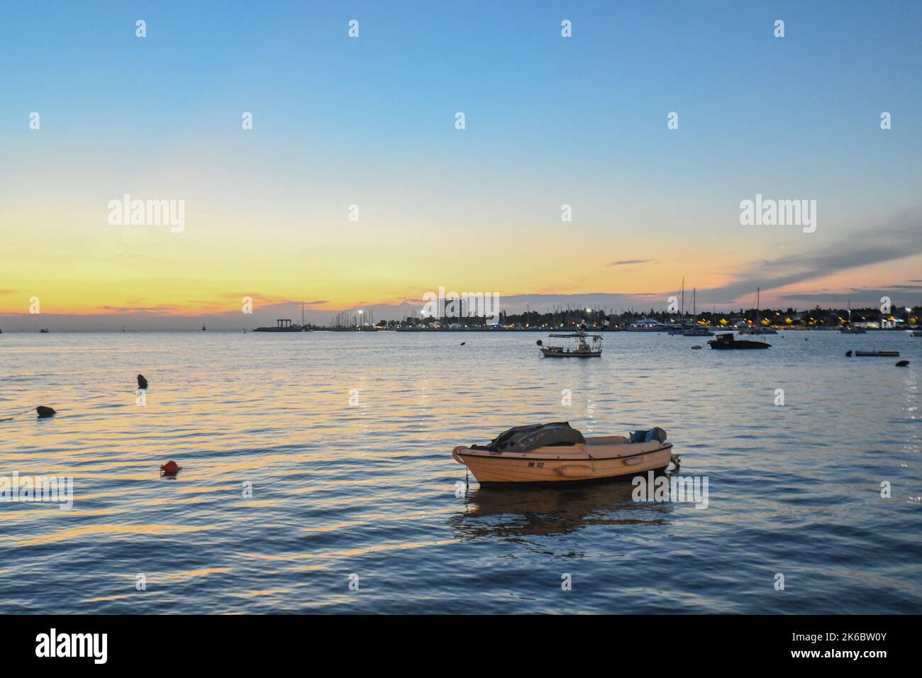 Riva Umag, Croazia Foto Stock