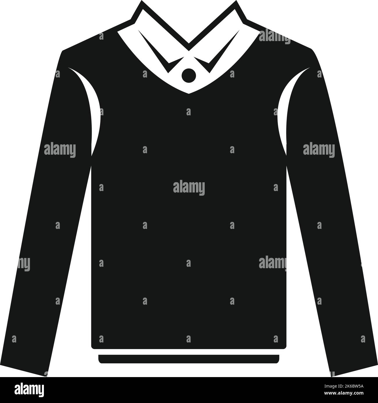 Icona moda indietro semplice vettore. Uniforme scolastica. Abito Illustrazione Vettoriale