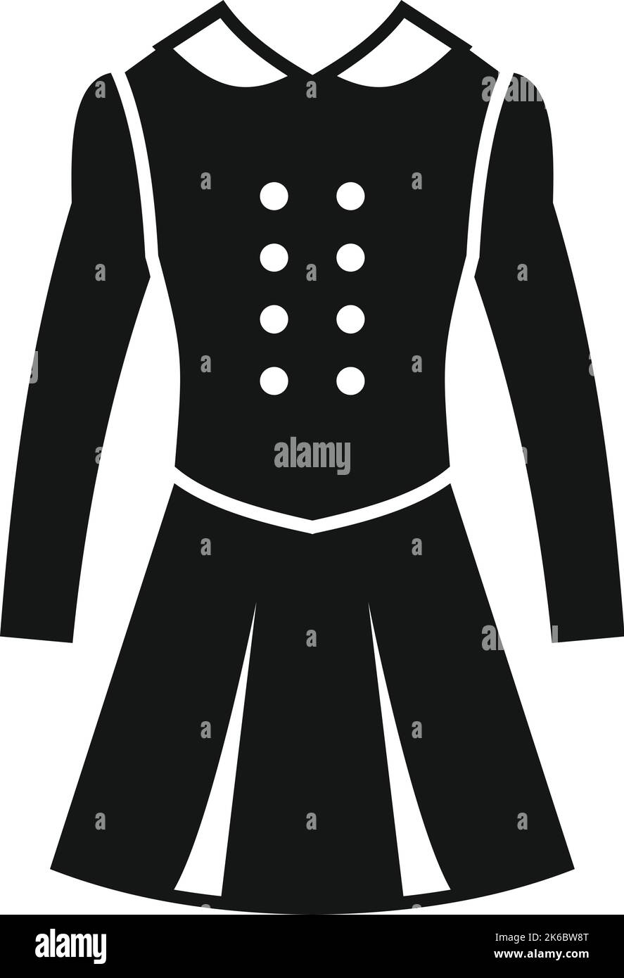 Abito studente icona semplice vettore. Abito di moda. Uniforme scolastica Illustrazione Vettoriale