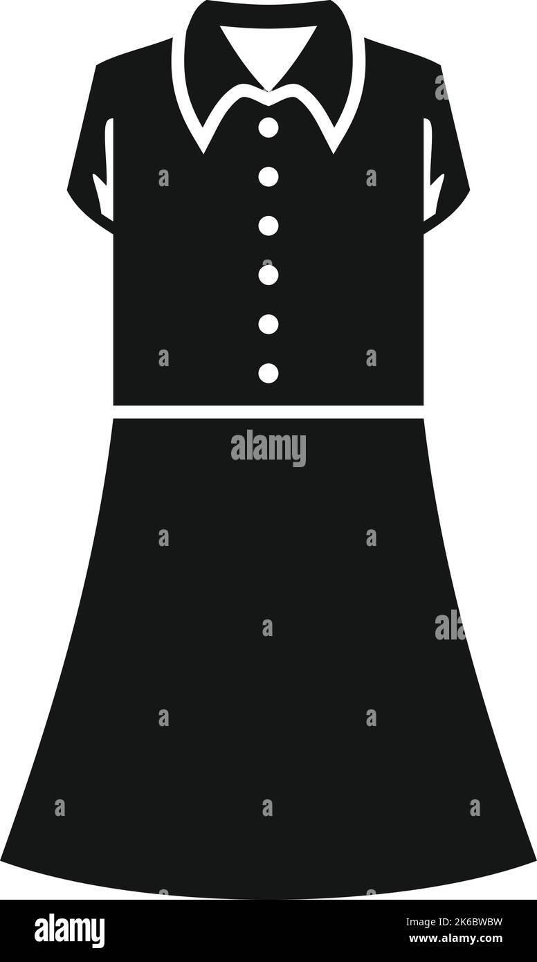 Moda uniforme icona semplice vettore. Abito college. Codice di istruzione Illustrazione Vettoriale