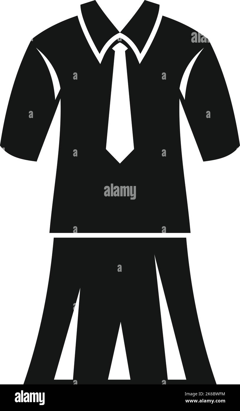 Bambino vestito icona semplice vettore. Uniforme scolastica. Gonna in tuta Illustrazione Vettoriale