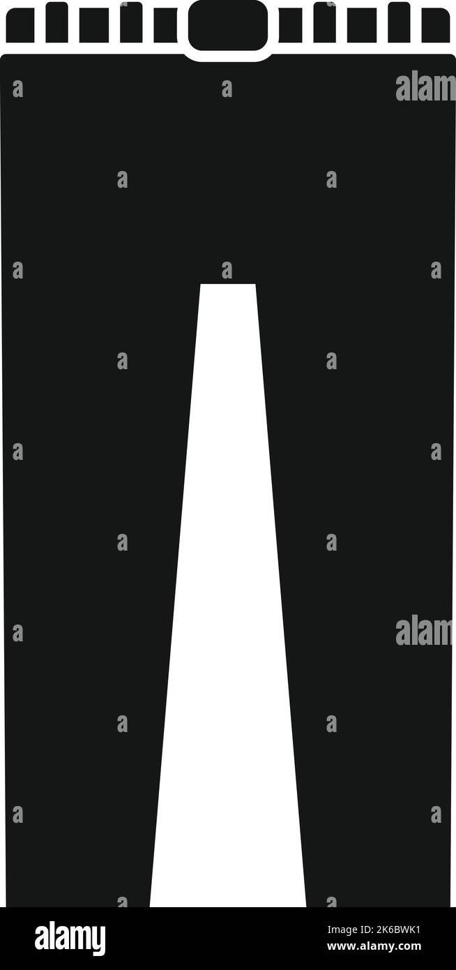 Jeans pantaloni icona semplice vettore. Uniforme scolastica. Moda bambino Illustrazione Vettoriale