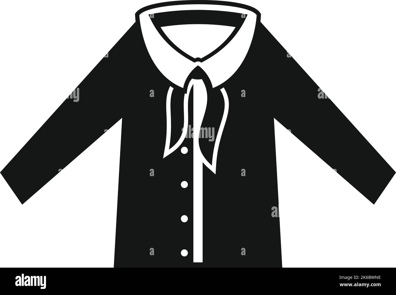 Icona moda camicia semplice vettore. Abiti uniformi. Scuola per bambini Illustrazione Vettoriale