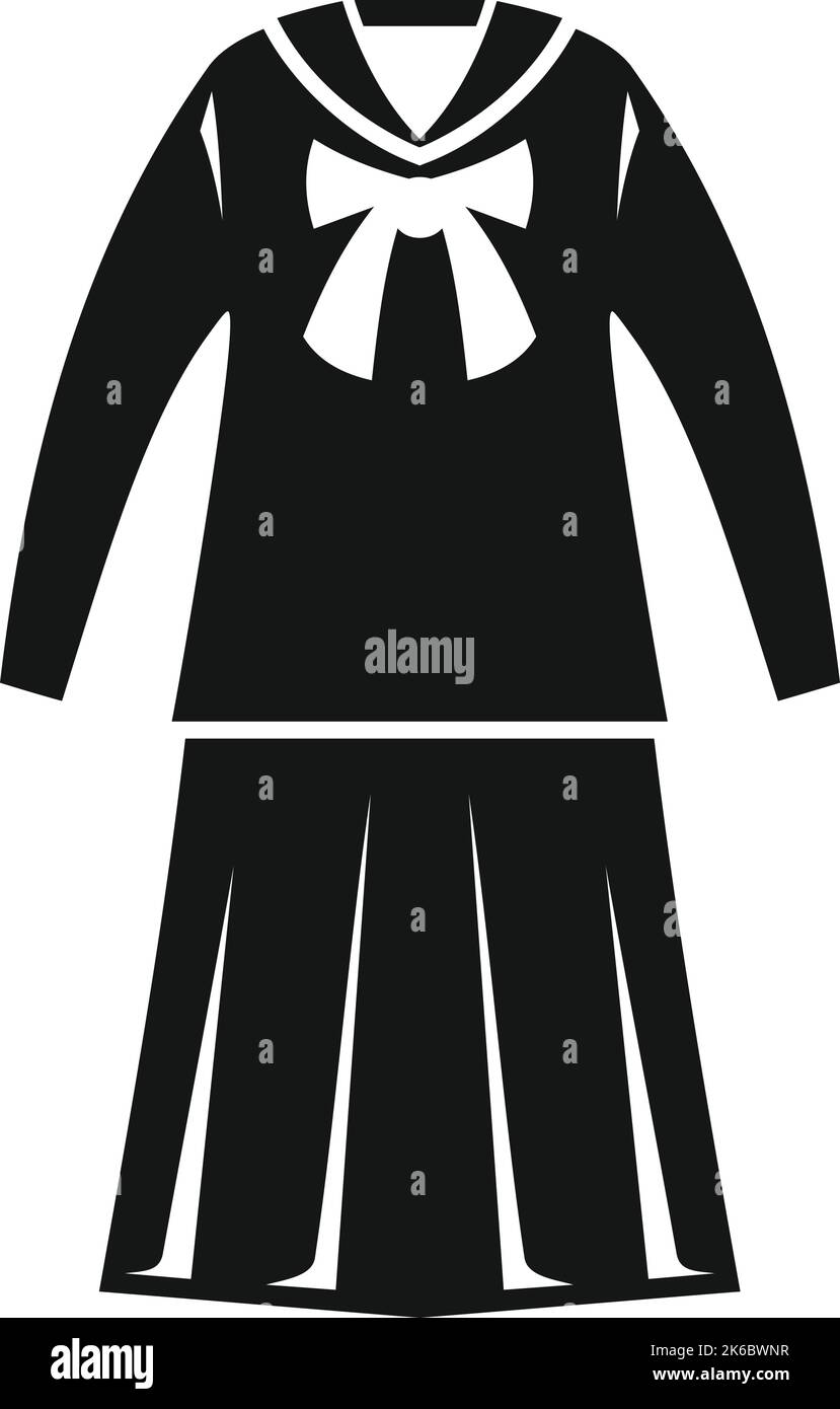 Gonna abito icona semplice vettore. Abito di moda. Scuola uniforme Illustrazione Vettoriale