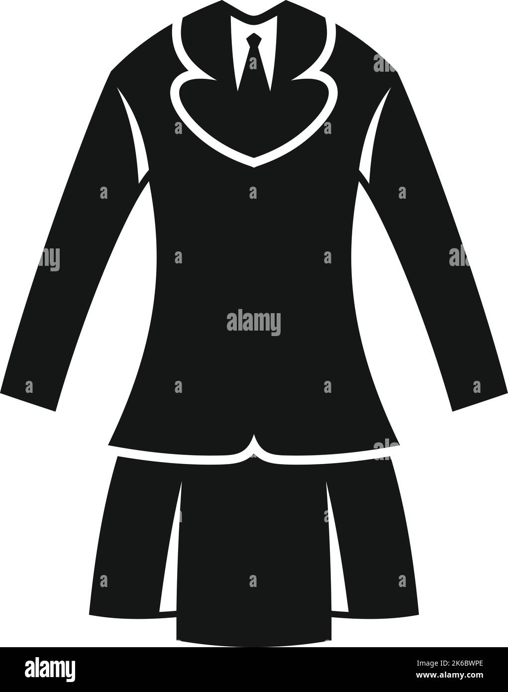 Ragazza uniforme icona semplice vettore. Abito di moda. Codice istituto universitario Illustrazione Vettoriale