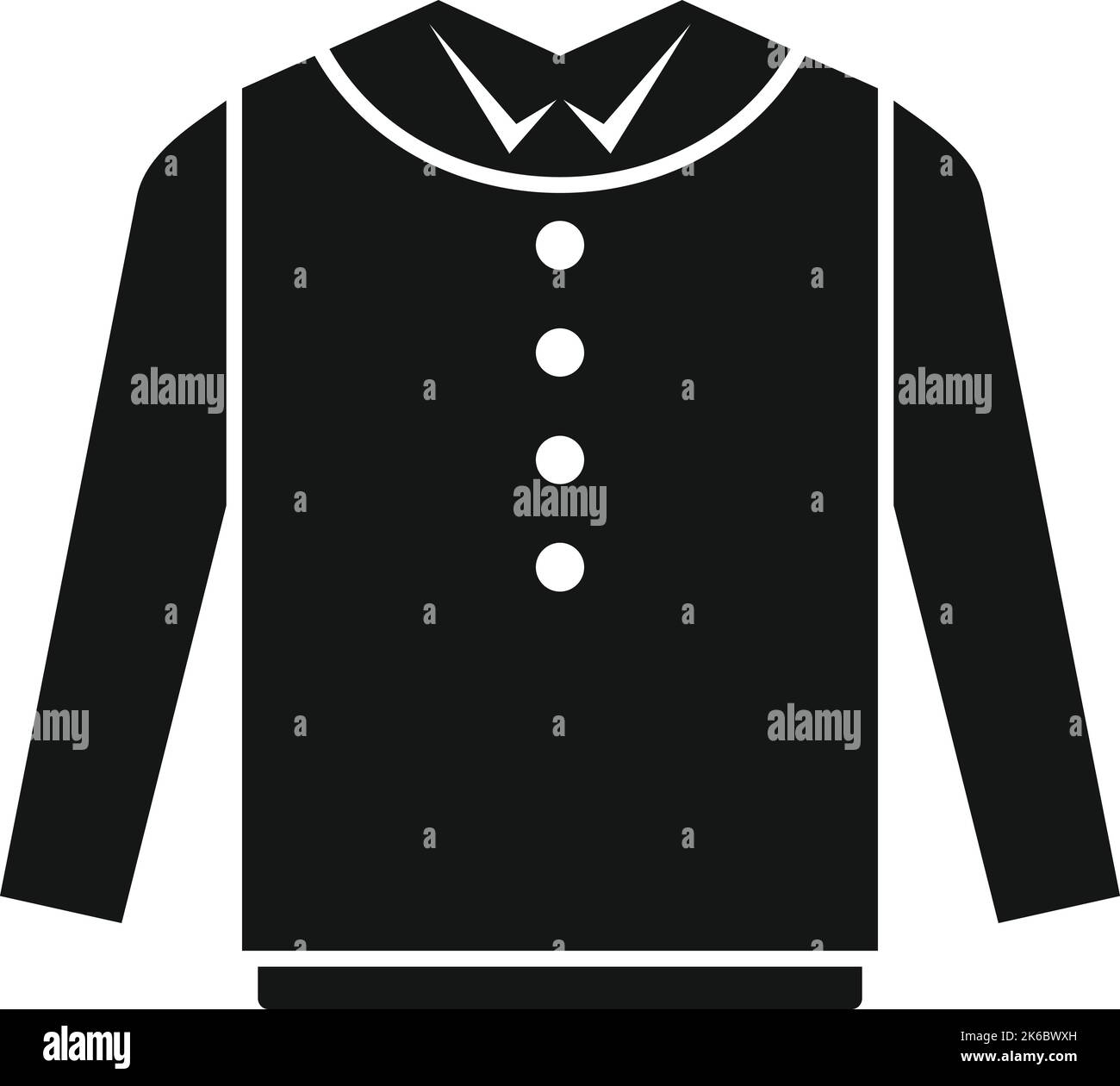 Icona camicia ragazzo semplice vettore. Uniforme scolastica. Vestiti Illustrazione Vettoriale