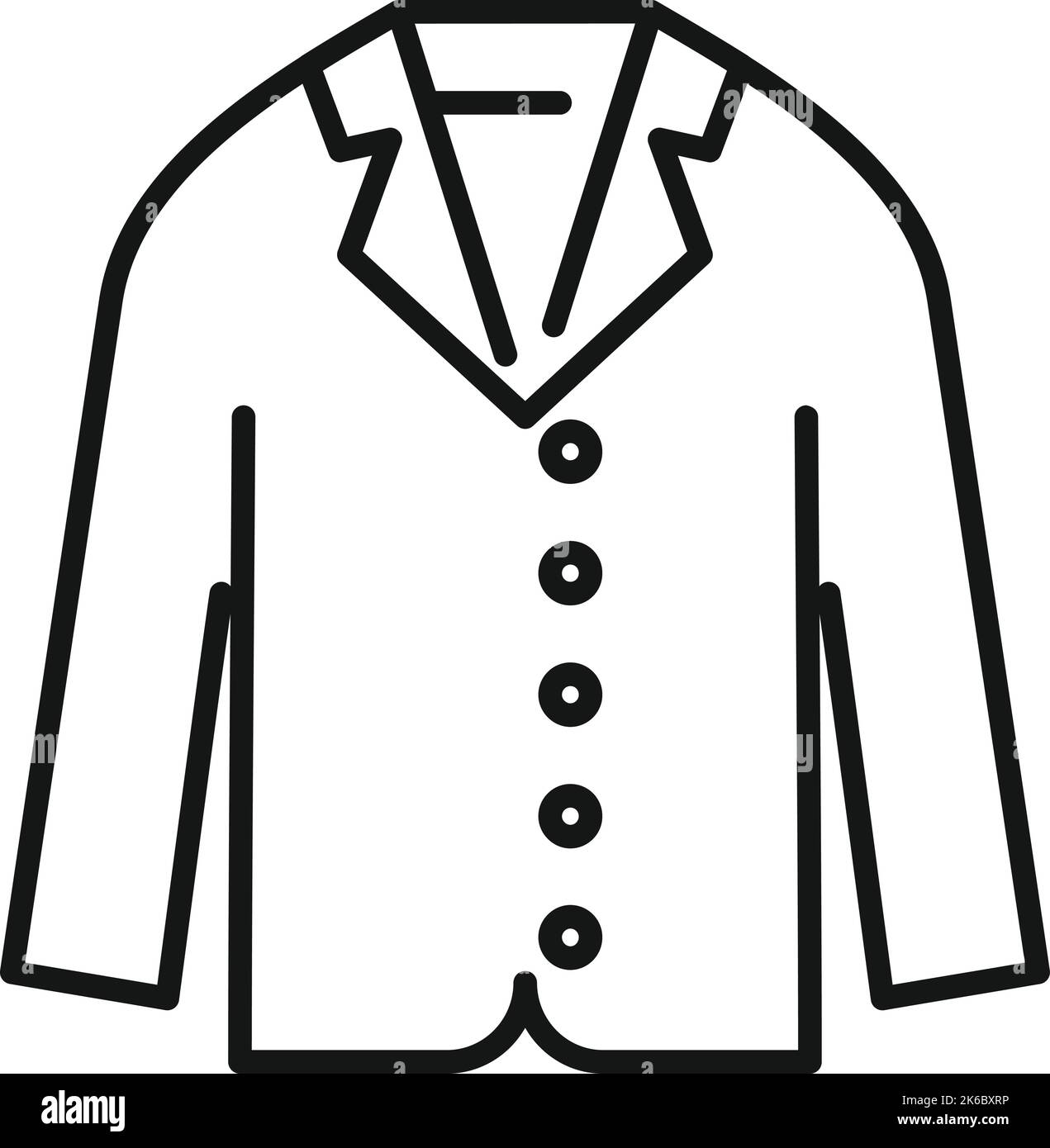 Abbigliamento scuola icona contorno vettore. Divisa ragazzo. Abito di moda Illustrazione Vettoriale