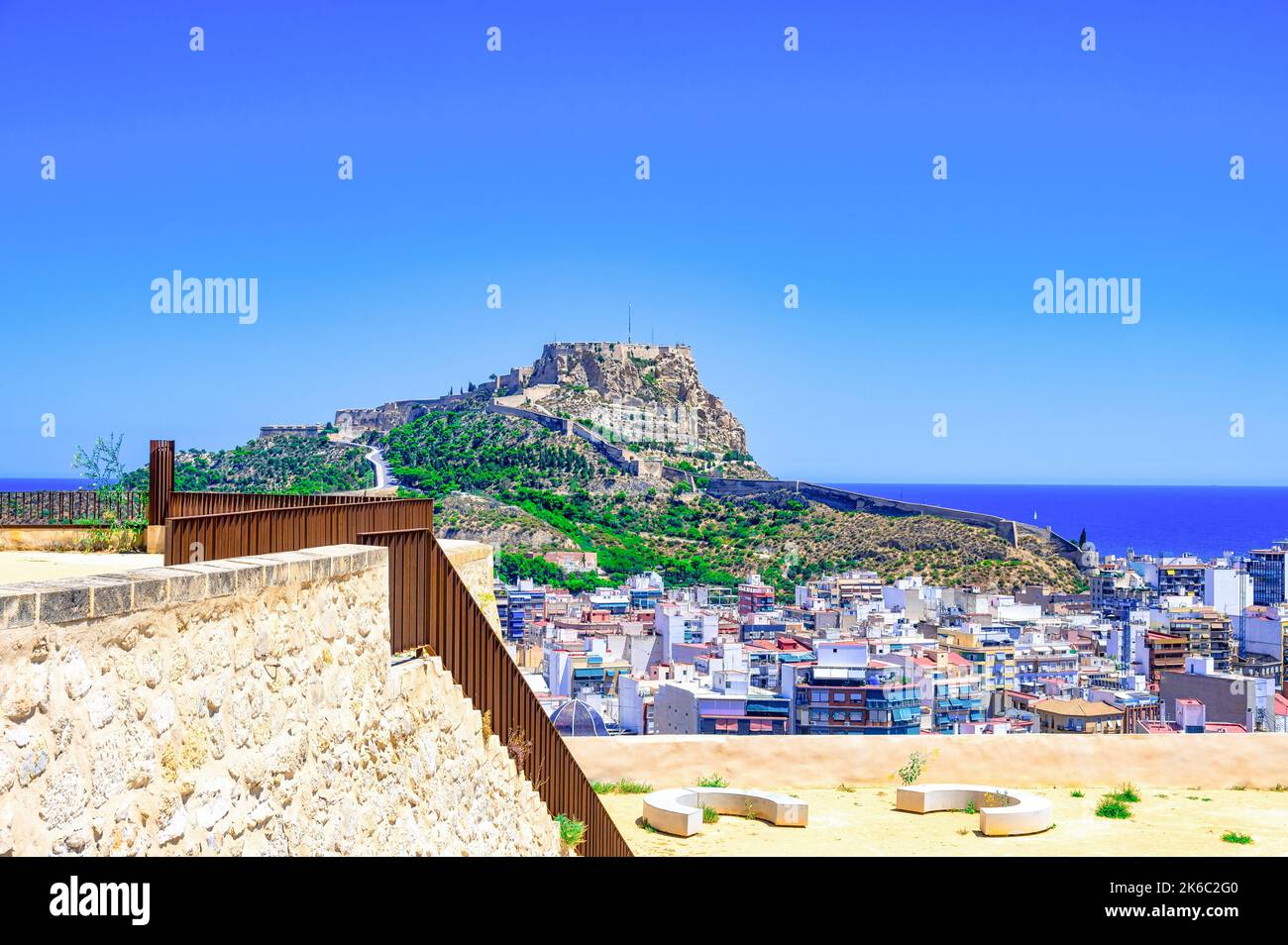 Castello di Santa Barbara, Alicante, Spagna Foto Stock