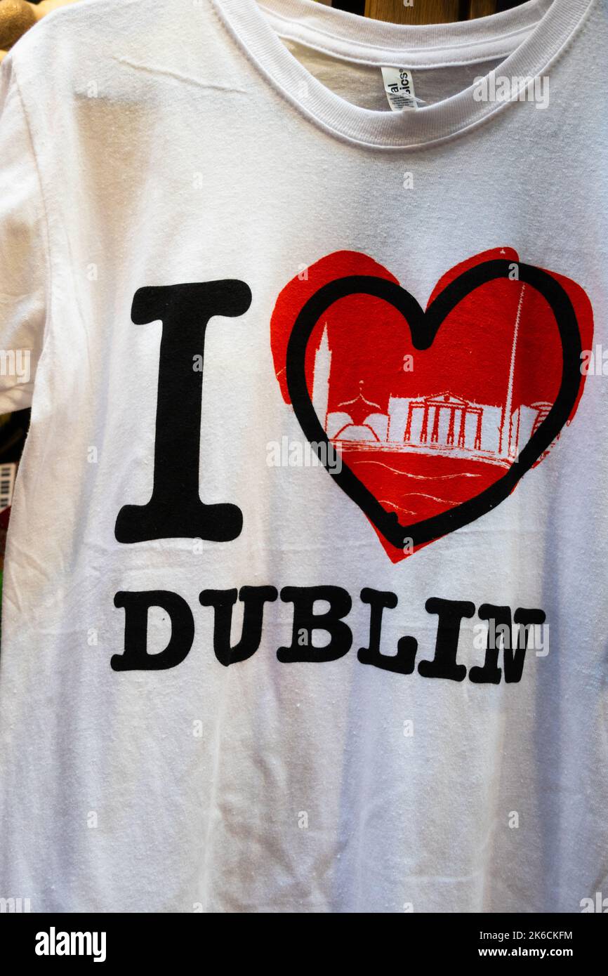 Adoro la maglietta di Dublino Foto Stock