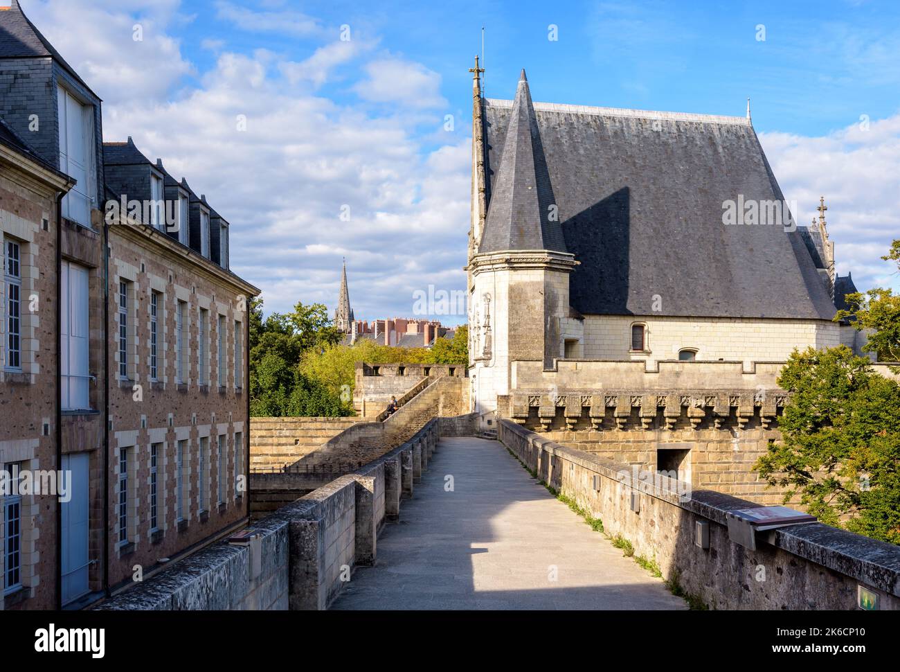 Cappella della torre del Fer à Cheval (ferro di cavallo) nel Château des ducs de Bretagne (Castello dei Duchi di Bretagna) a Nantes, Francia. Foto Stock