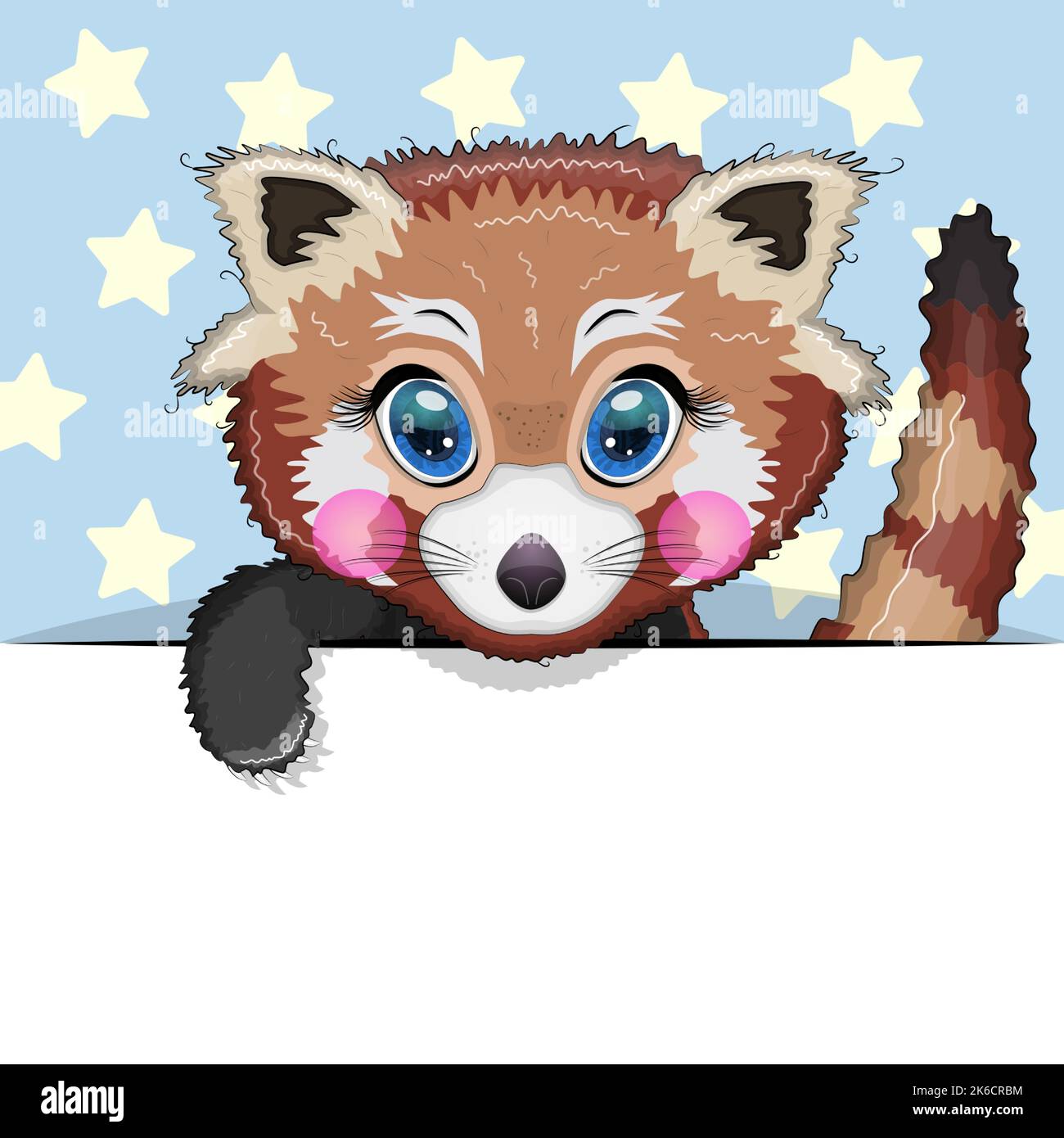 Biglietto d'auguri carino animaletto in possesso di un poster con posto per il testo. Illustrazione Vettoriale