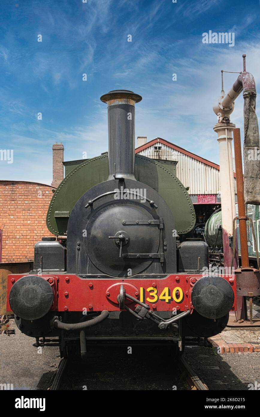 1897 Locomotiva a vapore n° 1340 'Trojan' al centro ferroviario di Didcot, Didcot, Oxfordshire Foto Stock
