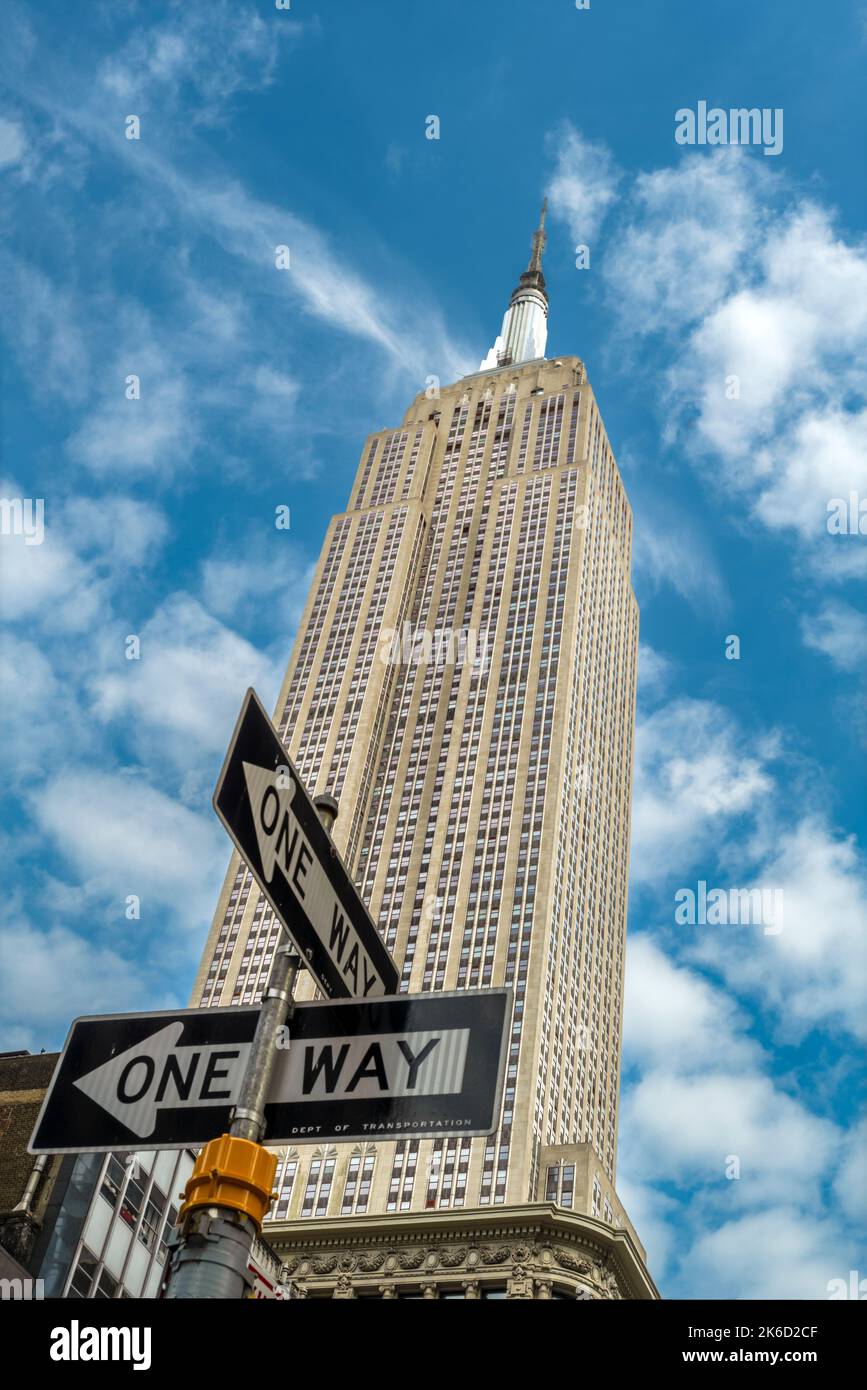 Empire State Building, Manhattan, New York, Stati Uniti d'America Foto Stock