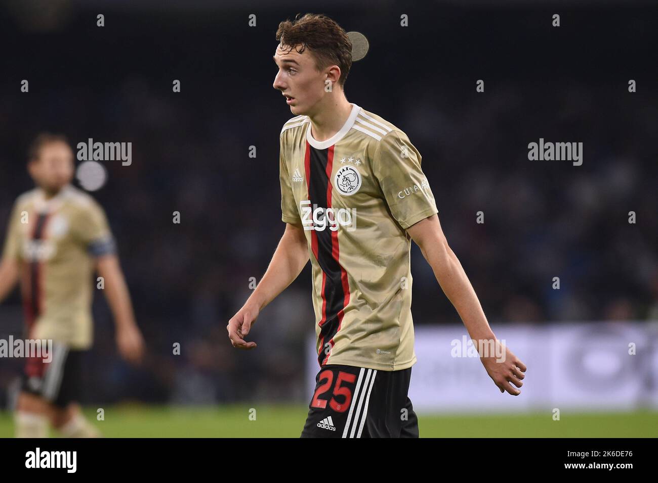 Napoli, Italia. 12 Ott 2022. Youri Baas di Ajax durante la partita della UEFA Champions League tra SSC Napoli e AFC Ajax allo Stadio Diego Armando Maradona Napoli Italia il 12 ottobre 2022. Credit: Franco Romano/Alamy Live News Foto Stock